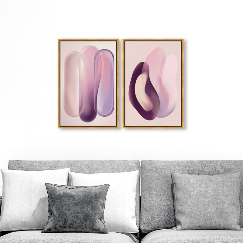 Berry Love Set Set by Oliver Gal, 32"H x 22"W, Gold Floater Frame