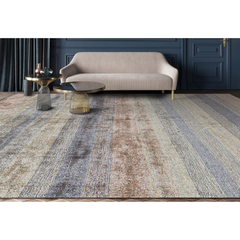 Hand-Knotted High-Quality Gold Area Rug