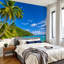 Papier peint adhésif auto-adhésif moderne pour la chambre à coucher avec palmier plage de L 69 po x l 96 po Peel and Stick-428732590