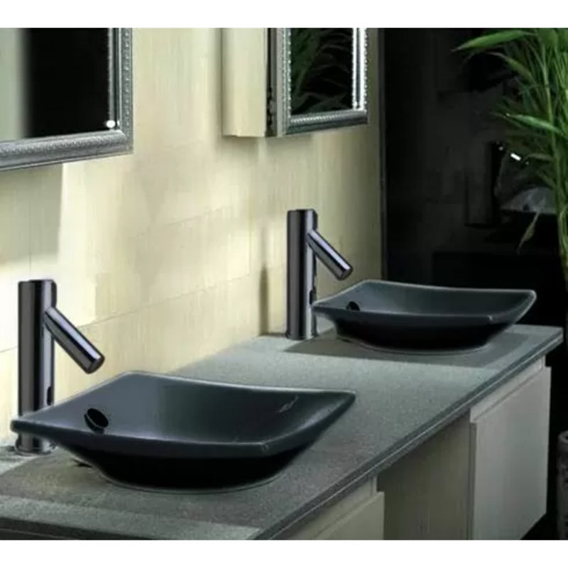 Robinet de salle de bain à capteur de mouvement bronze huilé foncé