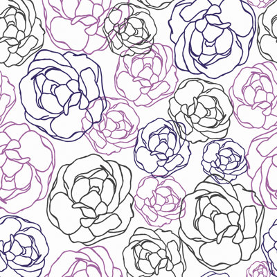 Cottage Rose Garden I by Ali Benyon - Wrapped Canvas Print