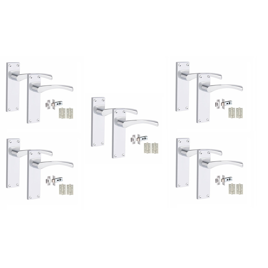 5 Sets Victorian Scroll Astrid Door Handle