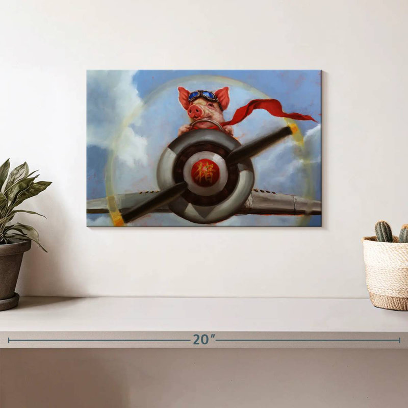 Brampt When Pigs Fly I, 8" H x 12" W