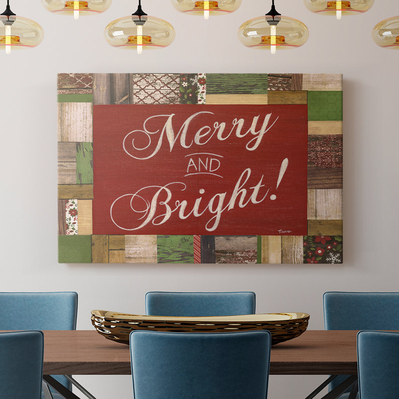 Merry and Bright, 12" H x 18" W