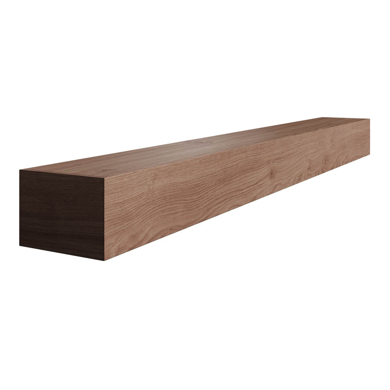 5 In. D X 7.25 In. W X 72 In. L Unfinished White Oak Wood Mantel, 48" L, Natural White Oak