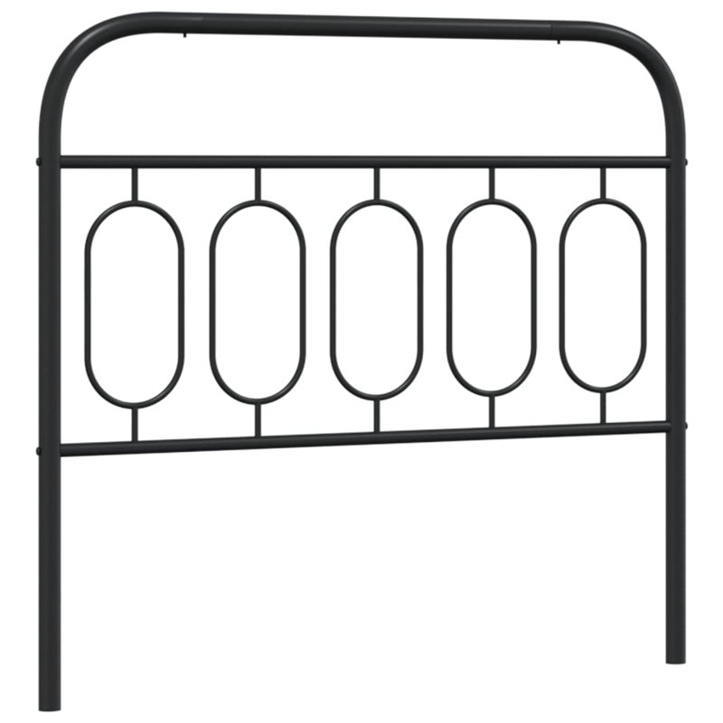 Vidaxl Metal Headboard, Black, 100cm H x 112cm W x 3cm D