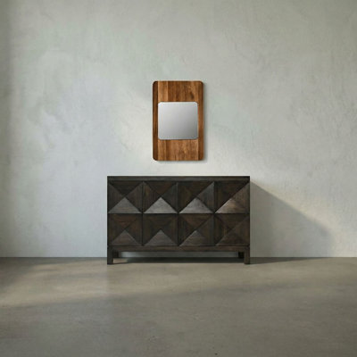 Franklin Mirror, B, Dark Walnut