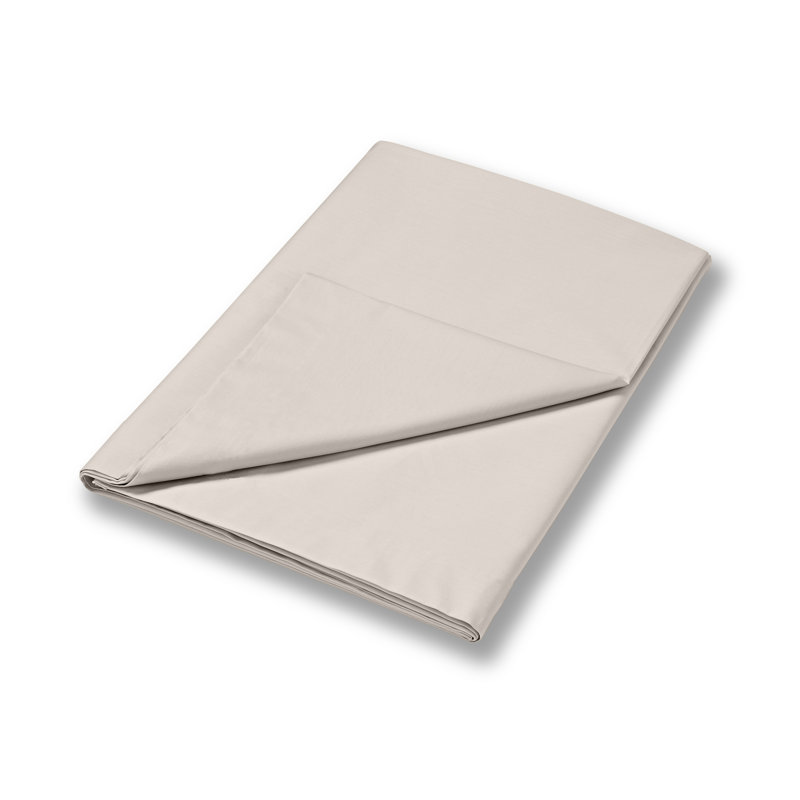 400 Thread Count 100% Cotton Sateen Flat Sheet, Oyester, Kingsize (5')