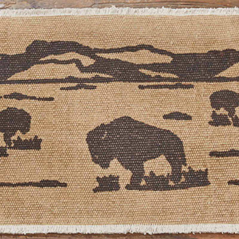Union Rustic Bison Table Runner - 54"L, 36" x 13"