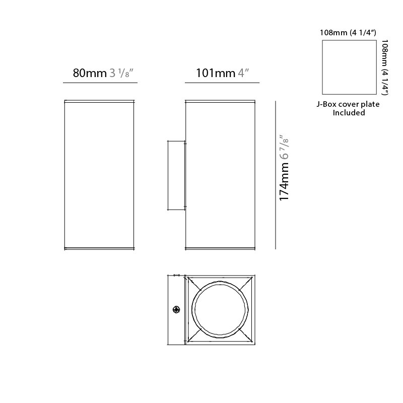 Dau Doble 2 - Light Flush Mount, Brushed Aluminum