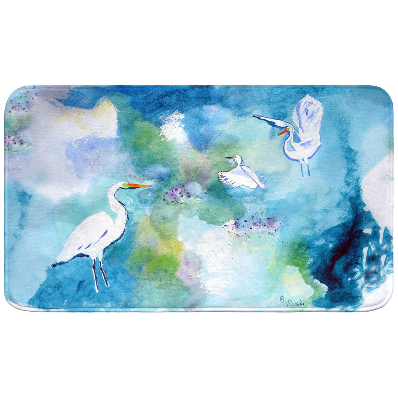 Tapis de bain Three Egrets, L 30 po x l 18 po