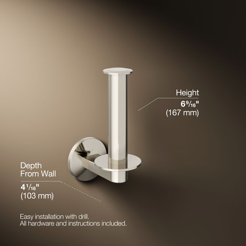 Components™ Vertical Toilet Tissue Holder, Polished Nickel