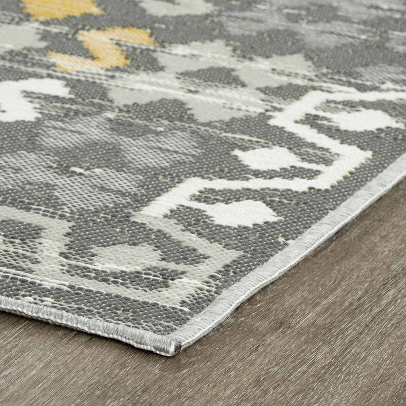 Tapis intérieur / extérieur en polypropylène tissé à plat réversible Deltufo , Rectangle 2 pi x 3 pi