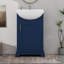 Meuble-lavabo de salle de bain avec lavabo en céramique bombé, style français-67581004