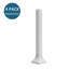 Coin extérieur en aluminium argenté mat (ensemble de 4)-122435317