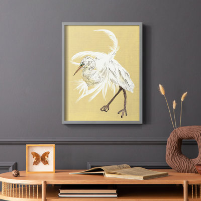 Heron Plumage VI, reproduction encadrée - bois massif