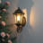 1-pack Vintage Outdoor Wall Lantern, Black Aluminum Exterior Wall Sconce With Clear Bubble Glass, Waterproof Wall Light For Porch Patio Garden Doorway (bulb Not Included)