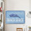 Shack at the Beach - impression d'art textuel sur bois sans cadre