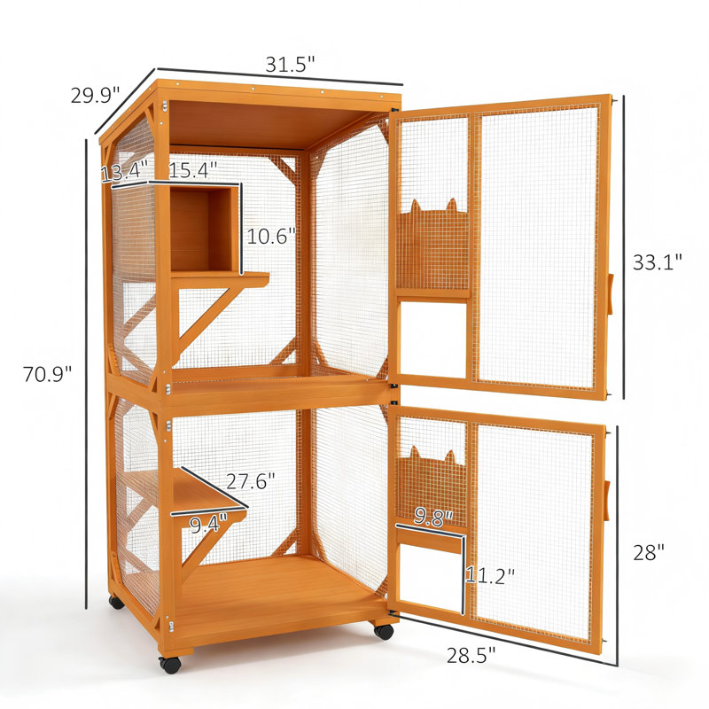 Multi-Level Mobile Cat Habitat