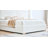 Modern Wide-Panel Upholstered Bed, King, White Velvet-324293340-324293338