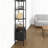 5-Tier Tall Narrow Bookcase With Fabric Drawer, Industrial Style Storage Organizer And Display Shelf For Living Room, Bedroom, Office-2036548182