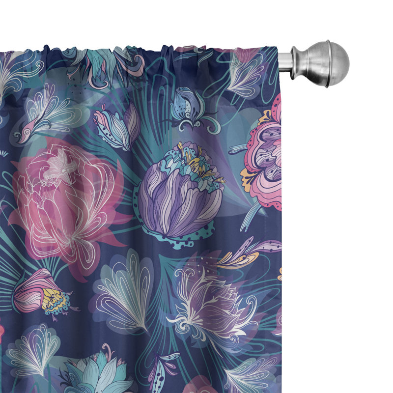 Semi Sheer Curtain Pair, 56" W x 95" L