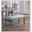 Colour Dining Bench Padded Seat 1pc Bench Kitchen Dining Room Wire-Brushed Finish