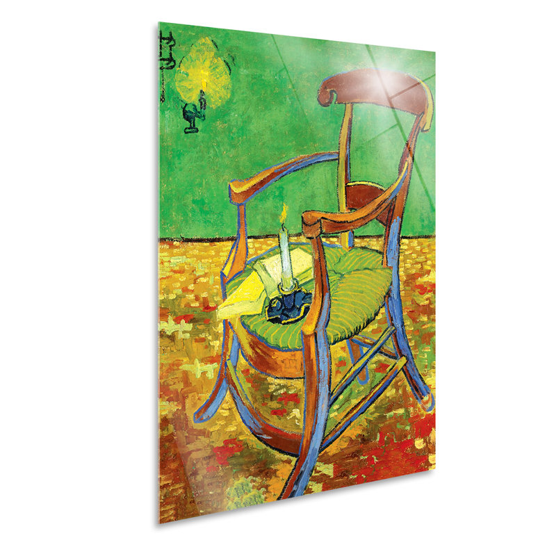 Gauguin's Chair by Vincent Van Gogh - Unframed Painting on Glass, 95cm H x 65cm W
