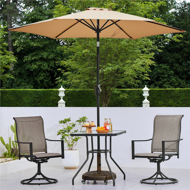 Colour 24.7kg Free Standing Umbrella Base with Wheels, Bronze