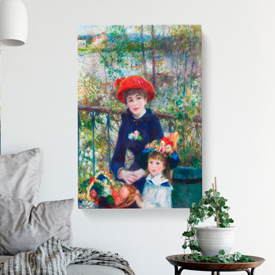 Two Sisters by Pierre-Auguste Renoir - Wrapped Canvas Print