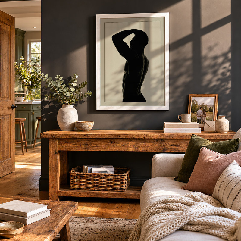 Graceful Silhouette Minimalist - Print, A1 - 84.1 x 59.4 cm, White