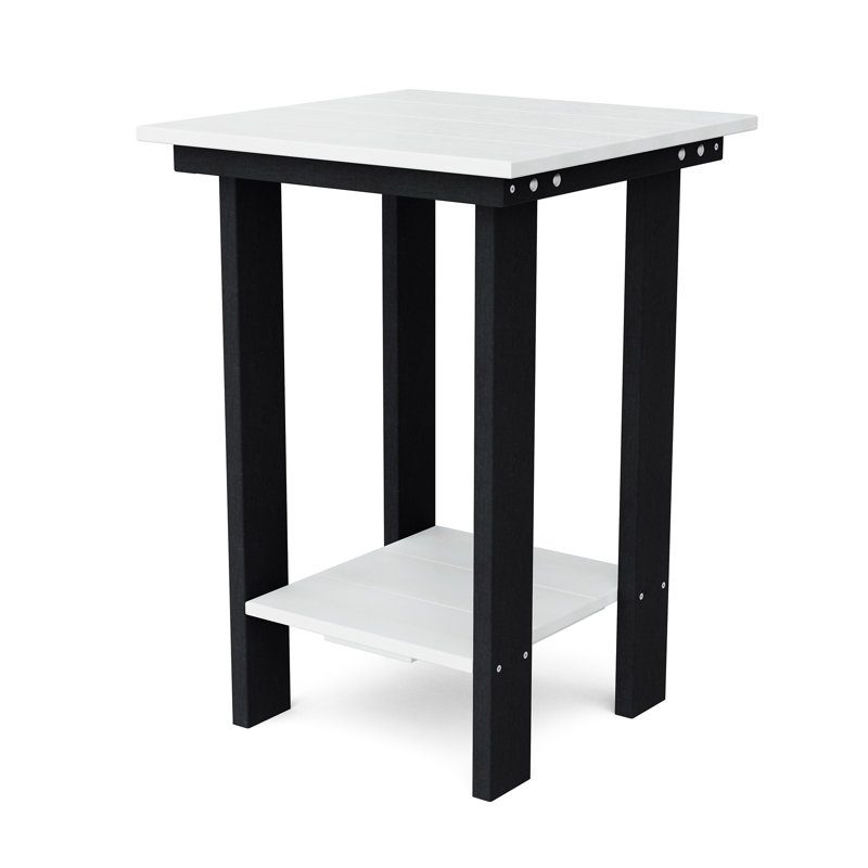 Table de balcon contemporaine, Blanc/Noir