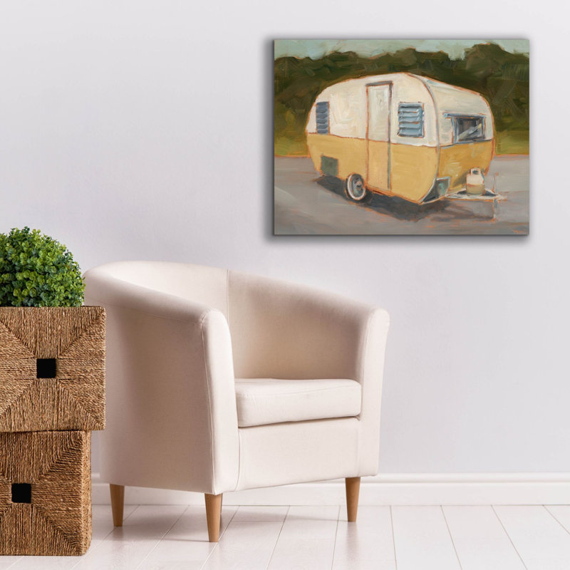 Toile épique Graffiti «Retro Camper 2» par Ethan Harper, 34 po x 26 po