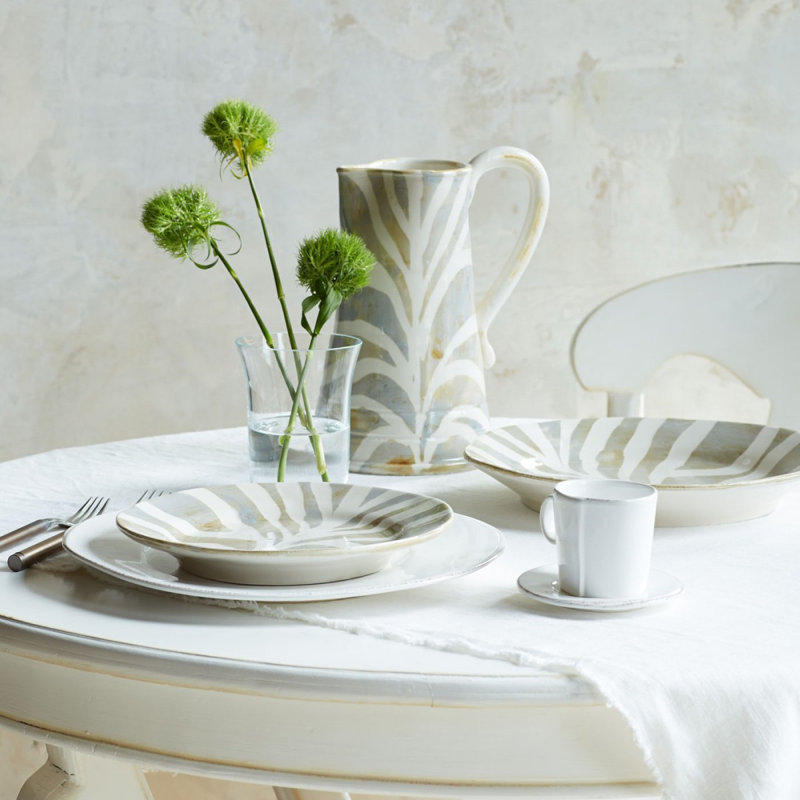 Lastra Handmade Stoneware Cappuccino Cup, White