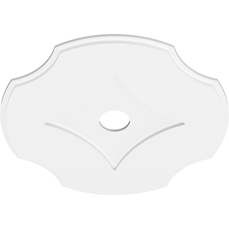 Médaillon de plafond contemporain en PVC Percival, H 1 po x l 30 po x P 30 po