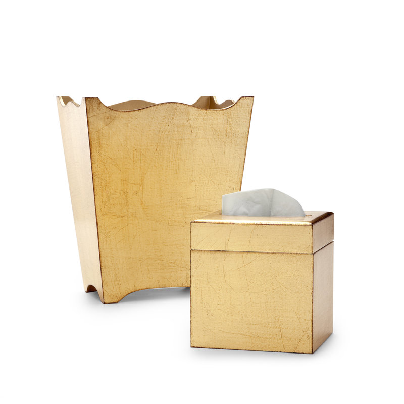 Tissue Box Cover, Antique Gold