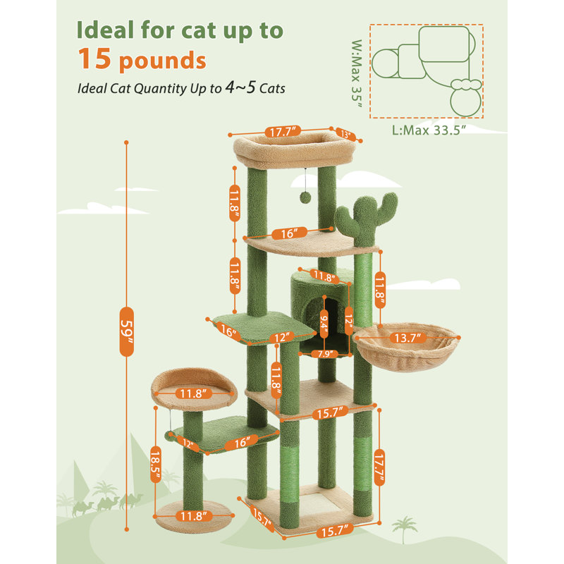 Edberg 59'' H Cat Tree
