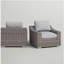 Chaise de patio avec coussins 2