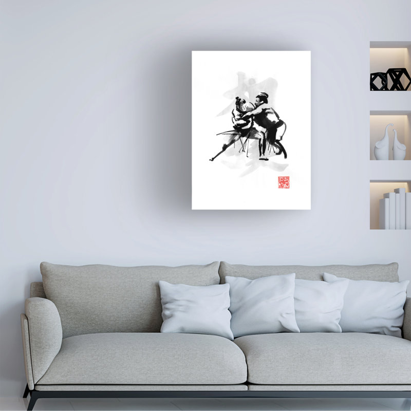 Art sur toile Pechane «Sumotori», H 19 po x l 14 po x P 2 po