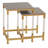 Dajee Square Nesting Tables with Clear Acrylic Legs, Set of 2