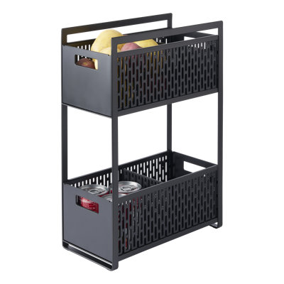 Panier de rangement à deux niveaux Yamazaki Home, plastique ABS