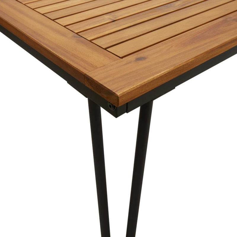 4 - Person Acacia Patio Dining Set with Rectangular Table, 75 cm H x 180 cm W x 90 cm D
