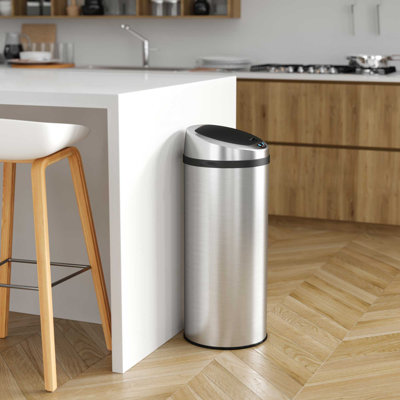 Erlandson Stainless Steel 13 Gallon Motion Sensor Trash Can