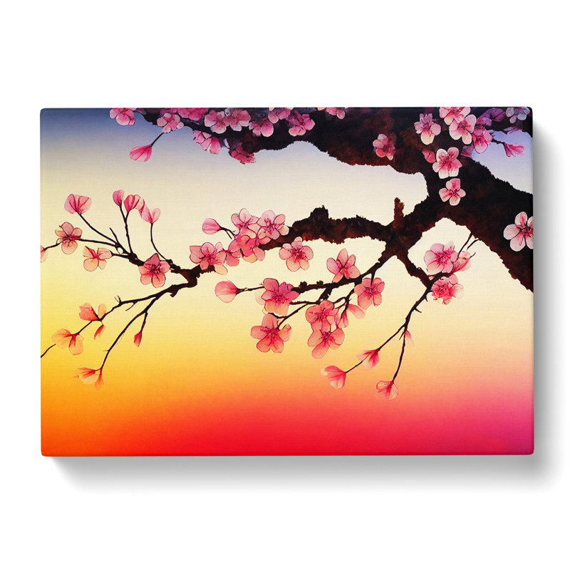 Miraculous Cherry Blossom Tree Flowers - Wrapped Canvas, 35cm H x 50cm W x 3cm D