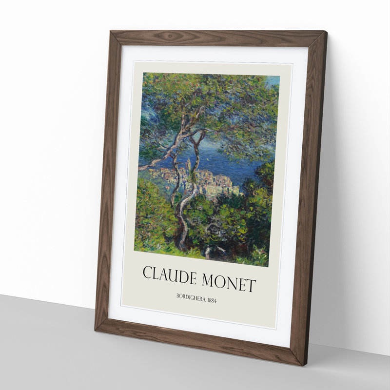 Bordighera by Pierre-Auguste Renoir - Picture Frame Art Prints, 36cm H x 27cm W x 2cm D, Walnut