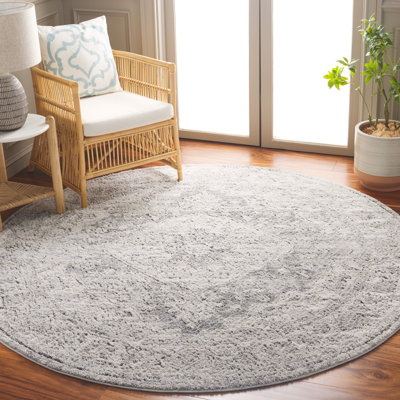 Mahle Oriental Machine Woven Power Loom Polypropylene/Jute Area Rug in Ivory/Gray