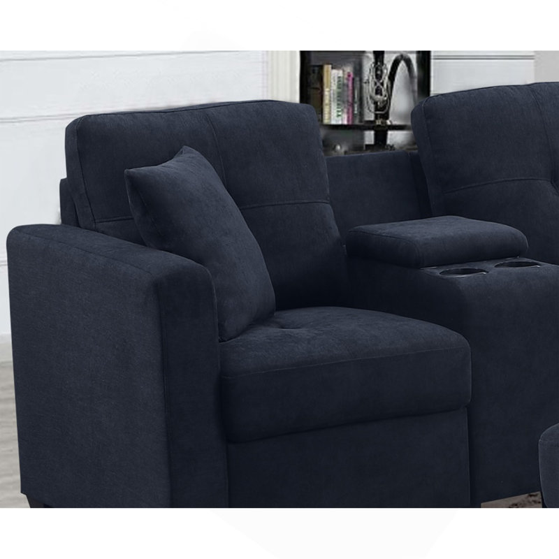 Sectional Sofa, Dark Blue, Dark Blue
