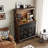 Black&Walnut Solid  Wood Sideboard
