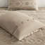 Ensemble d'édredon en chenille 3 pièces pour lit double / grand lit, brun clair, rembourré, surdimensionné, lavable à la machine et très confortable-118916112