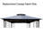 Gray Gazebo Canopy Replacement For 10X10 Ft Patio, , Protected, Waterproof, Simple Installation Way Patio Fabric, , Quick Process
